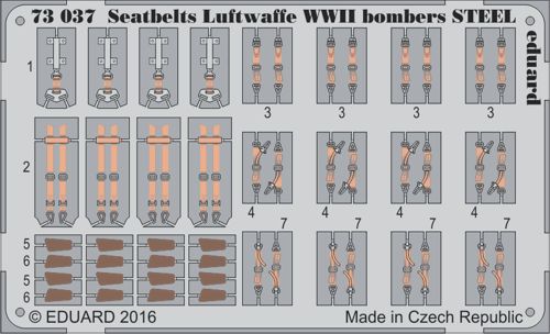 Detailset Seatbelts Luftwaffe Bombers WWII Steel  E73-037