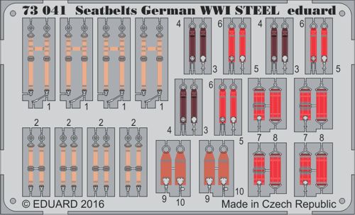 Detailset Seatbelts German WW1 Steel  E73-041