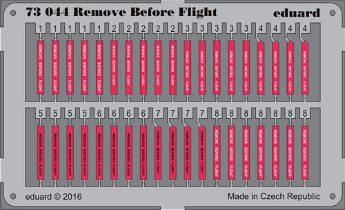 Detailset Remove Before Flight tags - Steel E73-044