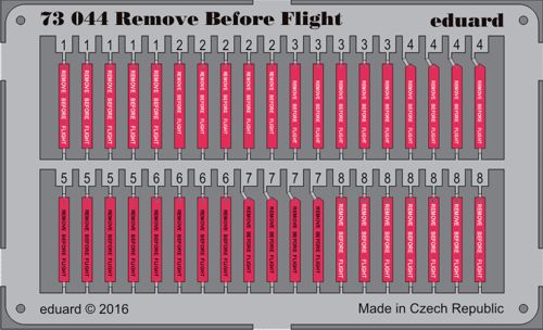 Detailset Remove Before Flight tags - Steel  E73-044