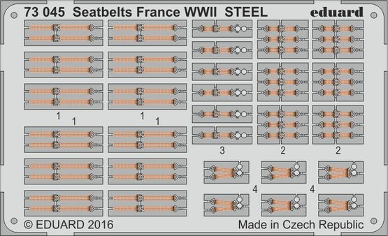 Detailset French WWII Fighter Seatbelts (STEEL) E73-045