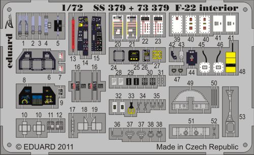 Detailset F22 Raptor Self Adhesive (Fujimi)  E73-379