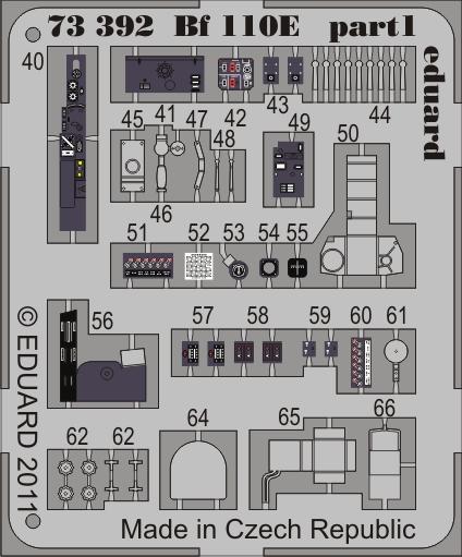 Detailset Messerschmitt BF110E Self Adhesive (Airfix) E73-392