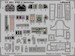 Detailset F6F-5 Hellcat Interior Self adhesive (Eduard / Cyber Hobby) E73-404