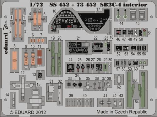 Detailset Curtiss SB2C-4 Helldiver Self Adhesive (Cyberhobby)  E73-452