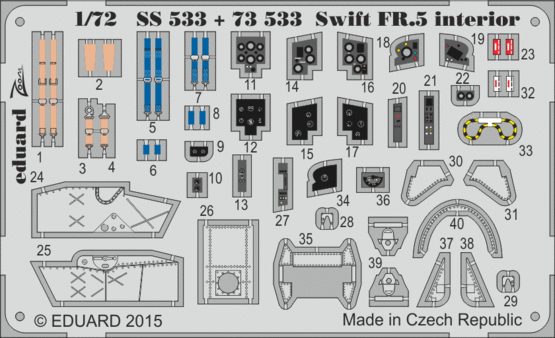 Detailset Supermarine Swift FR5 (Airfix) E73-533