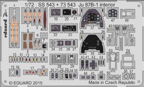 Detailset Junkers Ju87B-1 (Airfix) (REISSUE)  E73-543