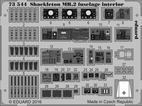 Detailset Shackleton MR2 Fuselage Interior (Airfix) E73-544