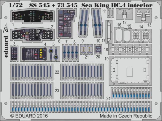 Detailset Sea King HC4 Interior (Airfix)  E73-545