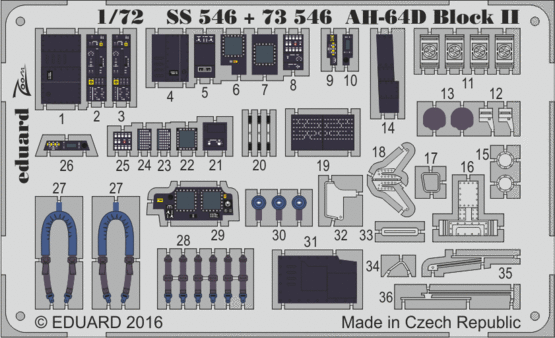 Detailset AH64D Apache Block II (Academy AC12514)  E73-546