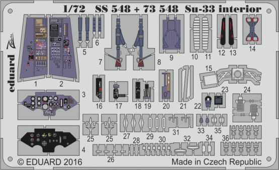 Detailset Suchoi Su33 Flanker (Trumpeter) E73-548