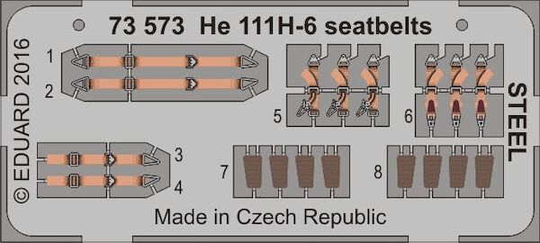 Detailset Heinkel He111H-6 Seatbelts (Airfix)  E73-573