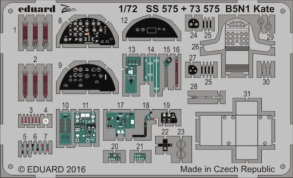 Detailset Nakajima B5N-1 "Kate" (Airfix)  E73-575