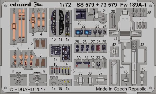 Detailset Focke Wulf FW189A-1 (ICM)  E73-579