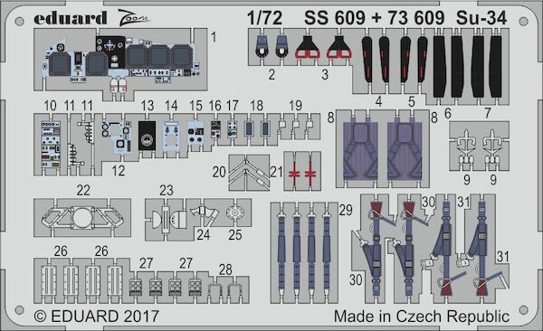 Detailset Suchoi Su34 Fullback (Trumpeter)  E73-609