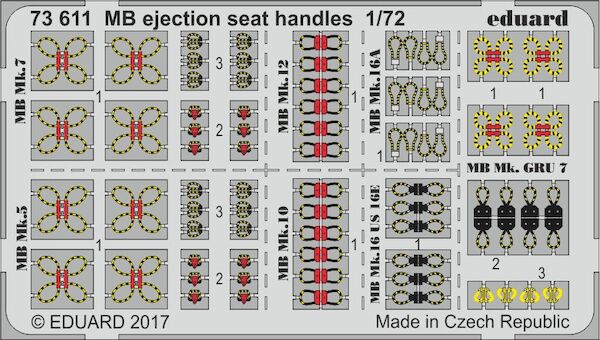 Detailset Martin Baker Ejection seat handles  E73-611