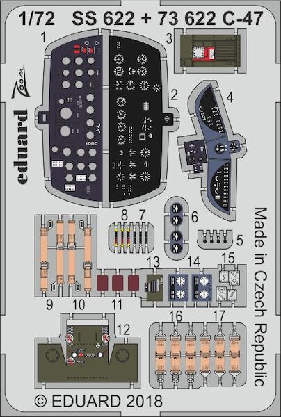 Detailset  C47 Dakota (Hobby Boss)  E73-622