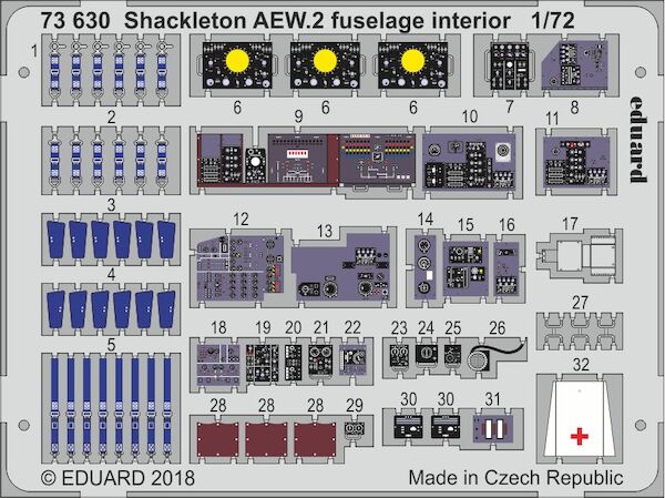 Detailset Shackleton AEW2 Fuselage interior (Airfix) E73-630