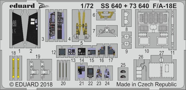 Detailset F/A18E Super Hornet (Academy)  E73-640