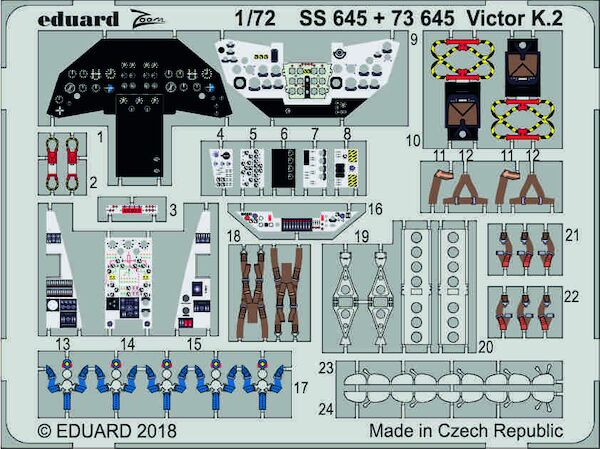 Detailset Victor K2 Interior (Airfix) E73-645