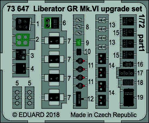 Detailset  B24 Liberator GR MKIV upgrade set (Eduard)  E73-647