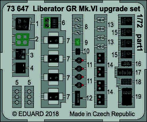 Detailset B24 Liberator GR MKIV upgrade set (Eduard) E73-647