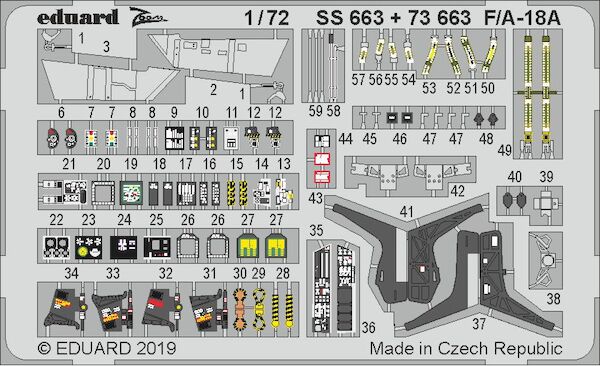 Detailset F/A18A Hornet (Academy)  E73-663