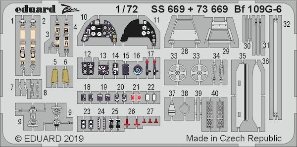 Detailset Messerschmitt BF109G-6 (Tamiya)  E73-669