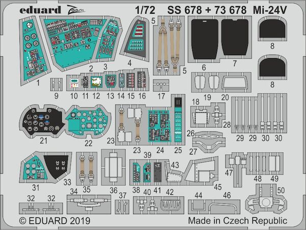 Detailset Mil Mi24V Hind (Zvezda) E73-678