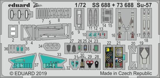 Detailset Sukhoi Su57 (Zvezda)  E73-688