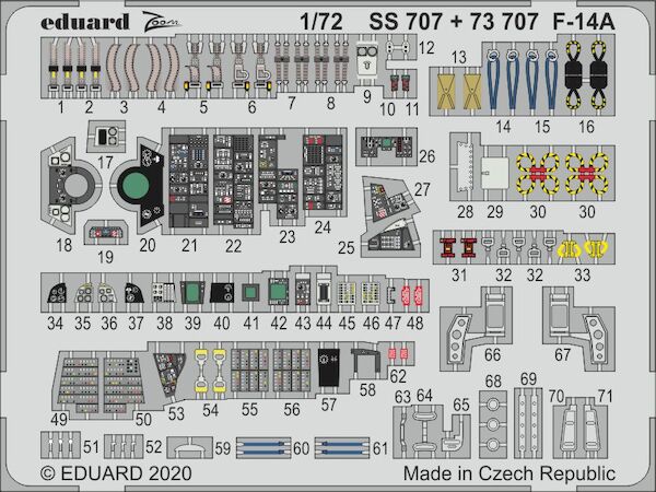 Detailset Grumman F-14A Tomcat (Academy)  E73-707