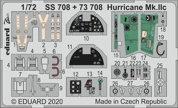 Detailset Hawker Hurricane MKIIc (Arma Hobby)  E73-708