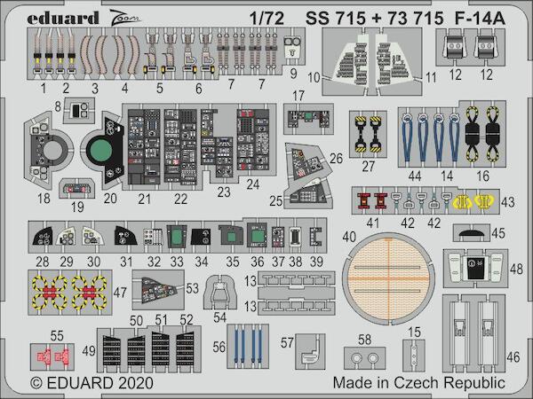 Detailset Grumman F14A Tomcat (Great Wall Hobby) e73-715