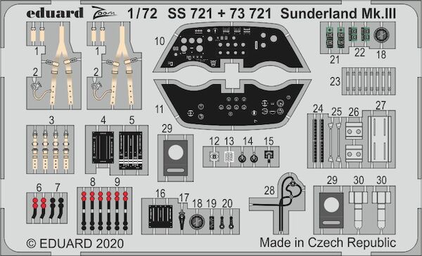 Detailset Short Sunderland Mk.III interior (Special Hobby) E73-721