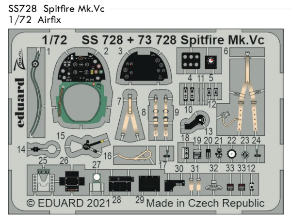 Detailset  Spitfire MKVc (Airfix) (REISSUE)  E73-728