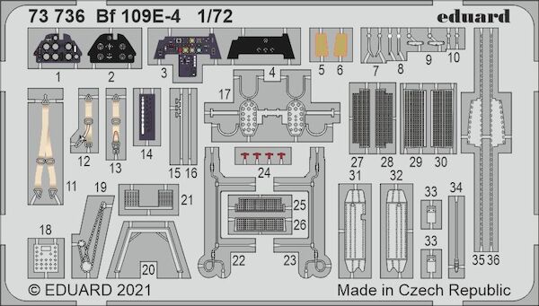 Detailset Messerschmitt BF109E-4 (Special Hobby) E73-736