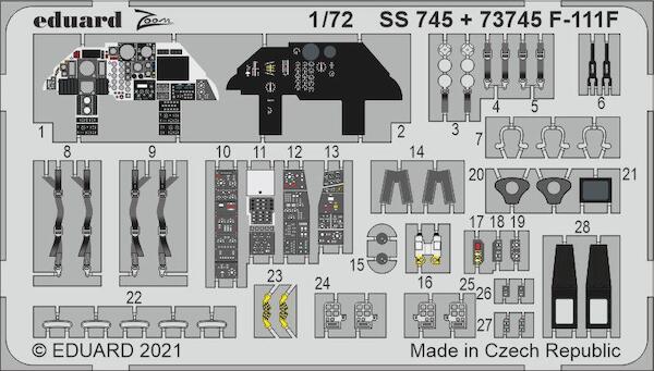 Detailset F111F Aardvark (Hasegawa/ Hobby 2000) E73-745