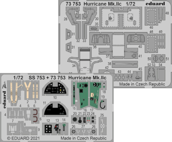 Detailset  Hurricane MKIIc (Zvezda)  E73-753