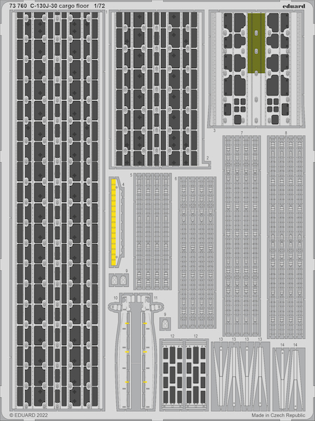 Detailset  Lockheed C130J-30 Cargofloor (Zvezda)  E73-760