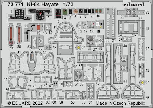 Detailset Nakajima Ki84 Hayate (Arma Hobby) E73-771