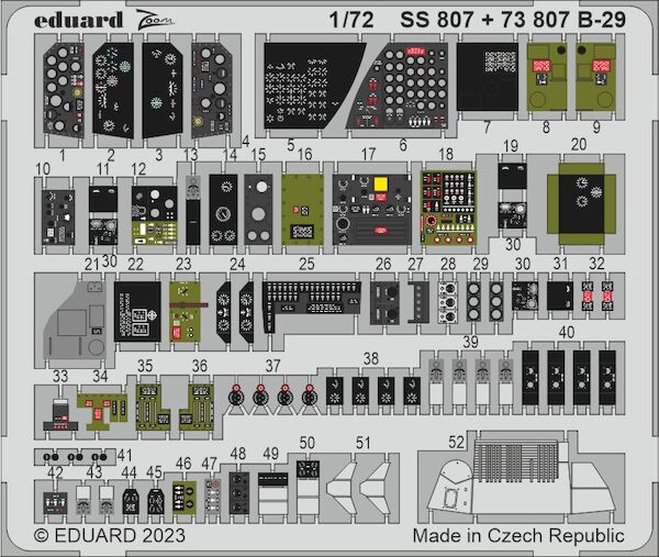 Detailset  Boeing B29 Superfortress Interior (Academy/ Hobby 2000)  E73-807