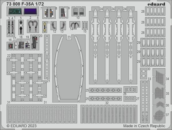Detailset  F-35A (Tamiya)  E73-808