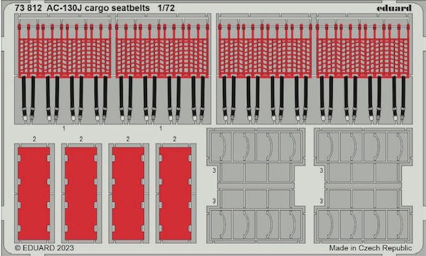 Detailset  AC130J Hercules Cargo seatbelts (Zvezda)  E73-812