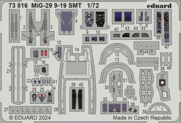 Detailset  Mikoyan MiG29 9-19 SMT Fulcrum (Great Wall Hobby)  E73-816