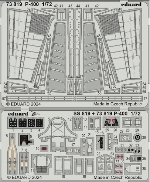 Detailset  Bell P400 (P39) Airacobra (Arma Hobby)  E73-819