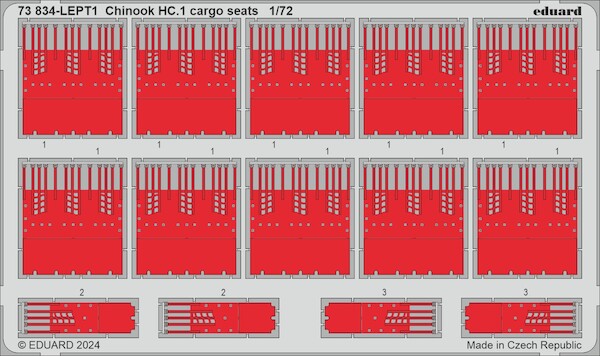 Detailset Chinook HC1 Cargo Seats (Airfix) E73-834