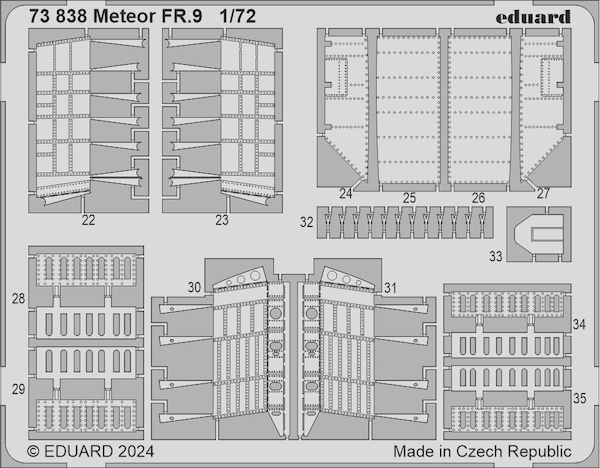 Detailset Gloster Meteor FR9 (Airfix) E73-838