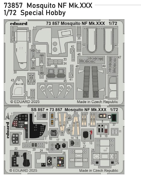 Detailset Mosquito NF MkXXX (Special Hobby)  E73-857