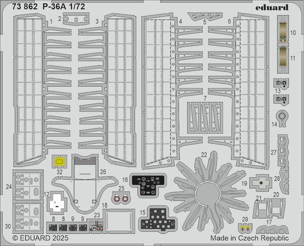 Detailset Curtiss P36A Hawk (Arma Hobby) E73-862