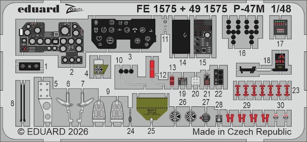 Detailset P47M Thunderbolt Interior  (MiniArt)  EF1575
